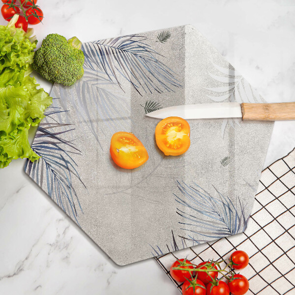Chopping board glass Subtle leaves