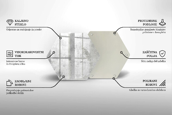 Chopping board glass Concrete texture