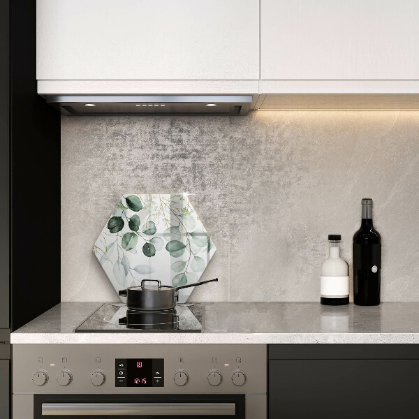 Chopping board glass Painted plants