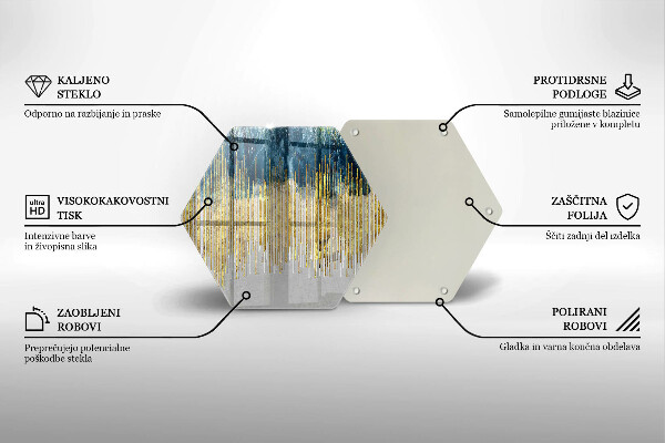 Chopping board glass Designer abstraction