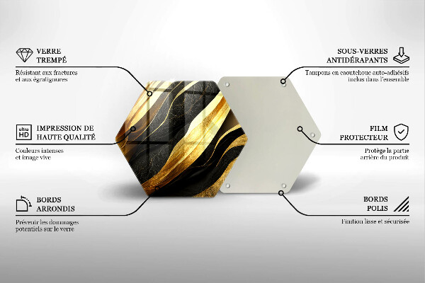 Chopping board glass Elegant abstraction