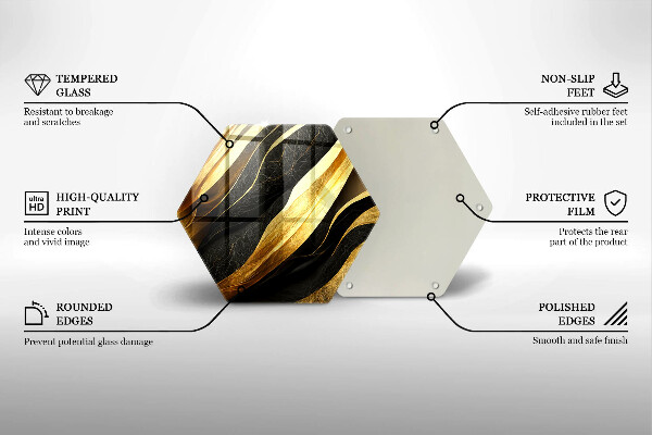 Chopping board glass Elegant abstraction