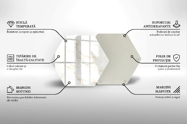 Chopping board glass Elegant stone marble