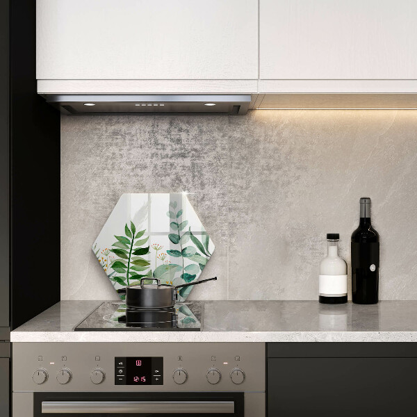 Chopping board glass Plant leaves illustration