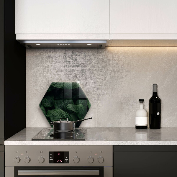 Chopping board glass Dark leaves