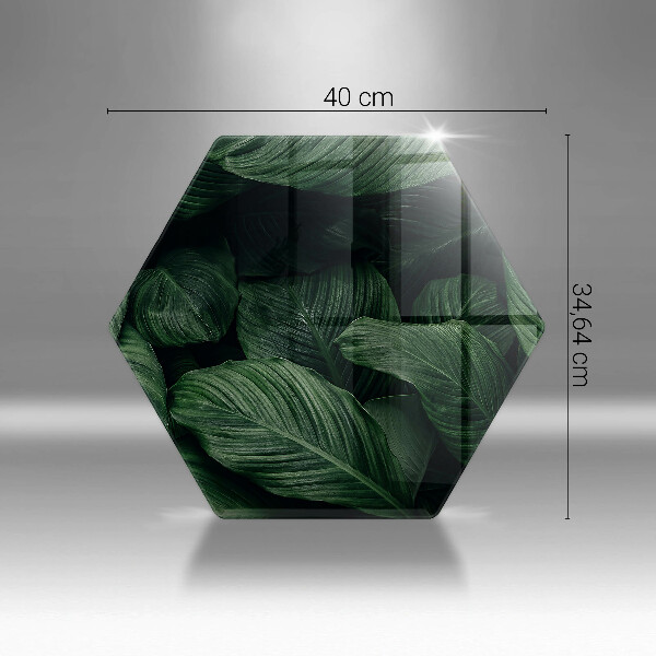 Chopping board glass Dark leaves