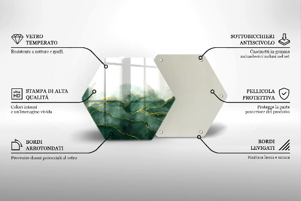 Chopping board glass Abstraction nature