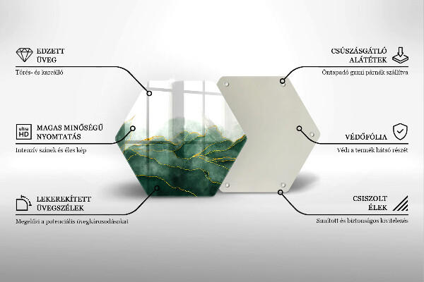 Chopping board glass Abstraction nature