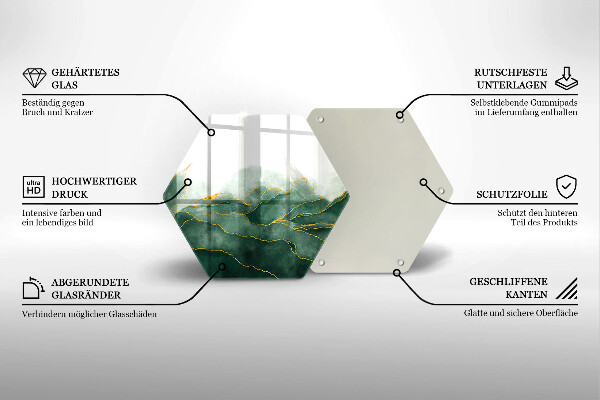 Chopping board glass Abstraction nature