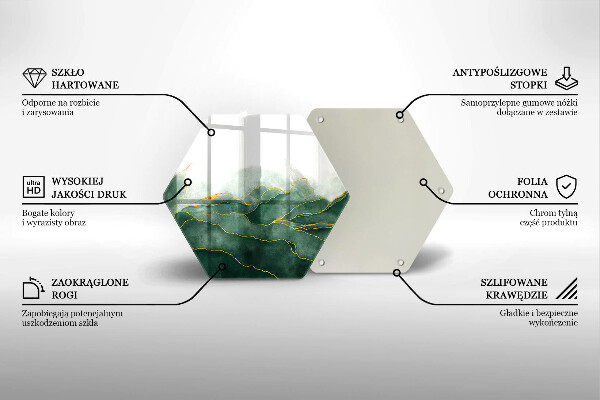 Chopping board glass Abstraction nature