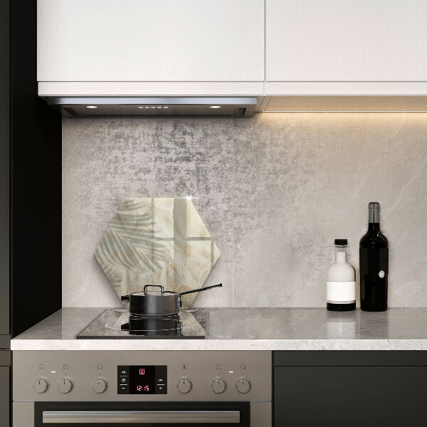 Chopping board glass Palm sand and leaves