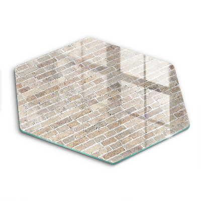 Chopping board glass Wall bright bricks