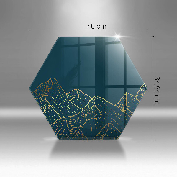 Chopping board glass Abstract mountains