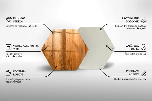 Chopping board glass Wooden planks