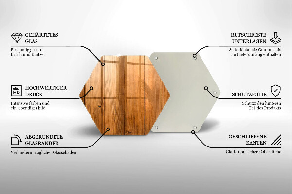 Chopping board glass Wooden planks