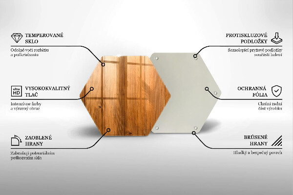 Chopping board glass Wooden planks