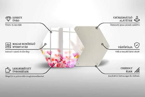 Chopping board glass Flower meadow