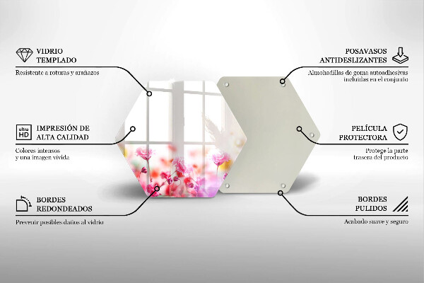 Chopping board glass Flower meadow