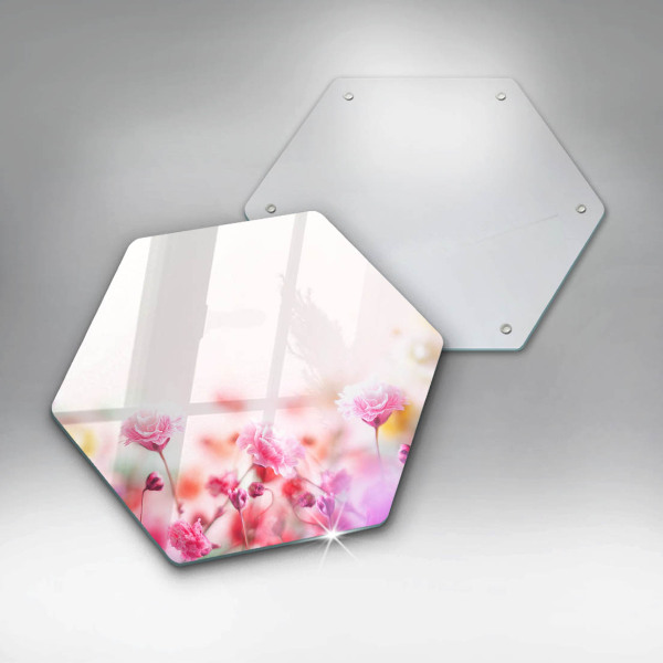 Chopping board glass Flower meadow