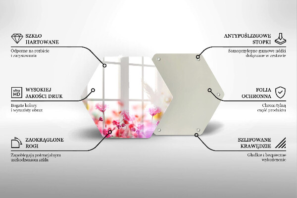 Chopping board glass Flower meadow