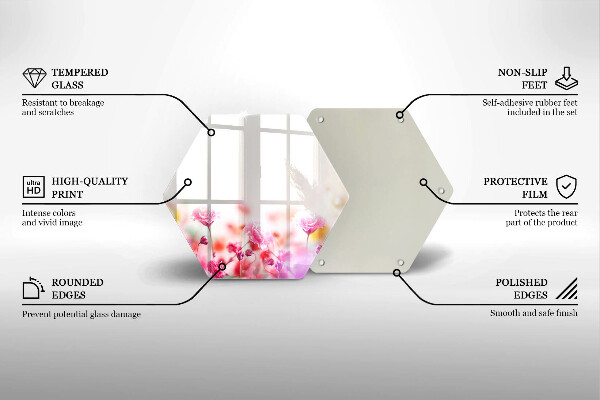 Chopping board glass Flower meadow