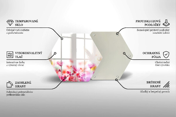 Chopping board glass Flower meadow