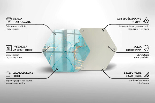 Chopping board glass Abstraction stone