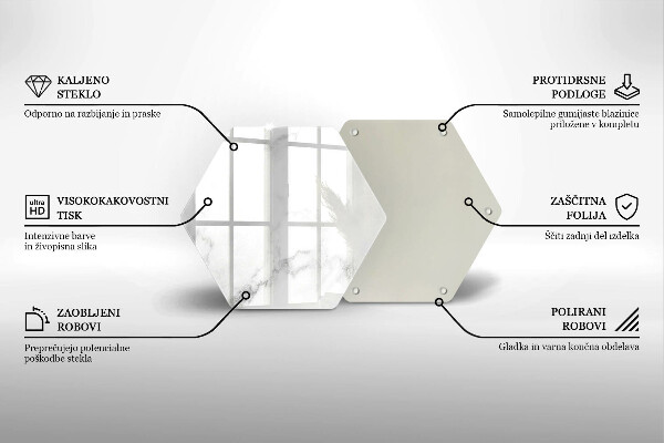 Chopping board glass Modern marble