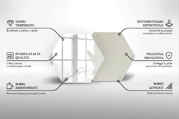 Chopping board glass Modern marble