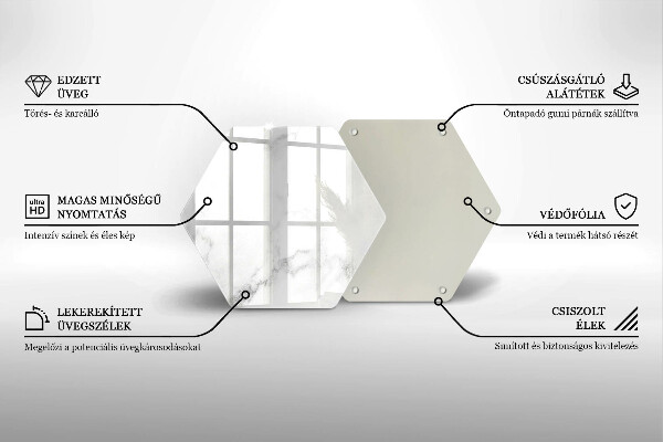 Chopping board glass Modern marble