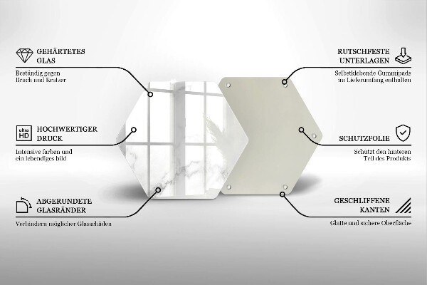 Chopping board glass Modern marble