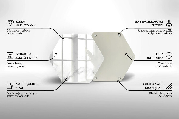 Chopping board glass Modern marble