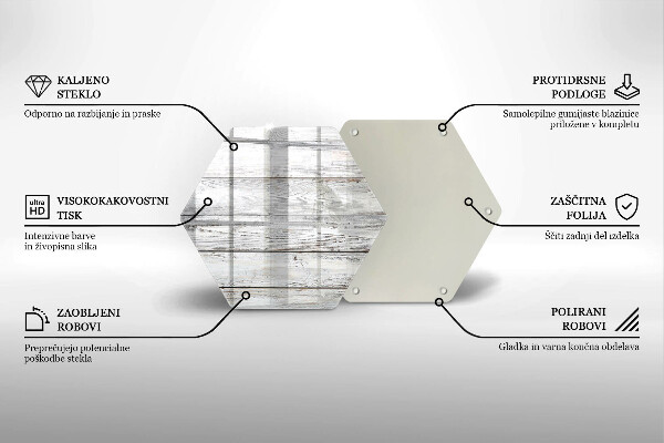 Chopping board glass Bright wooden boards