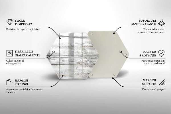 Chopping board glass Bright wooden boards