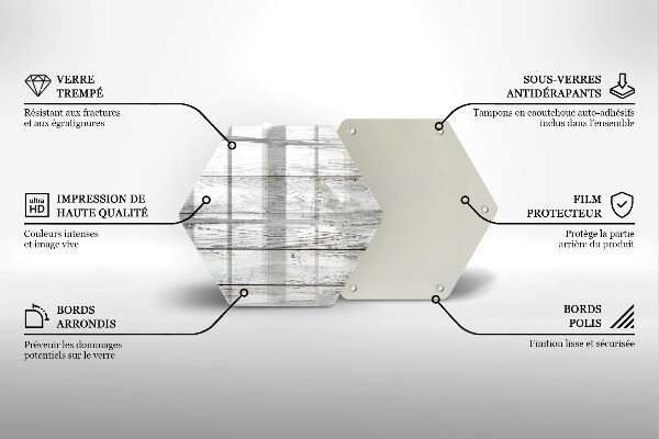 Chopping board glass Bright wooden boards