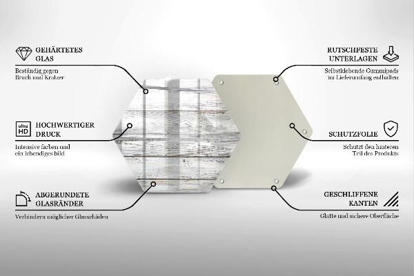 Chopping board glass Bright wooden boards