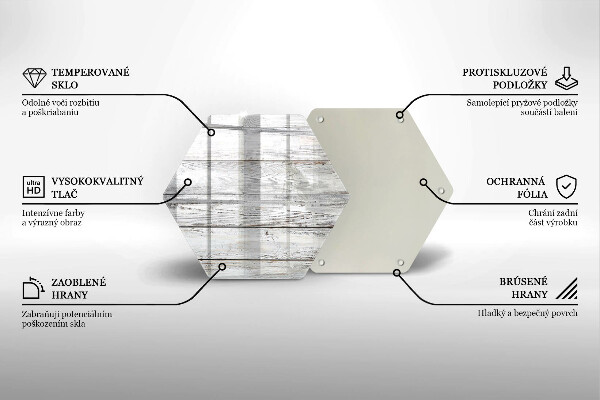 Chopping board glass Bright wooden boards