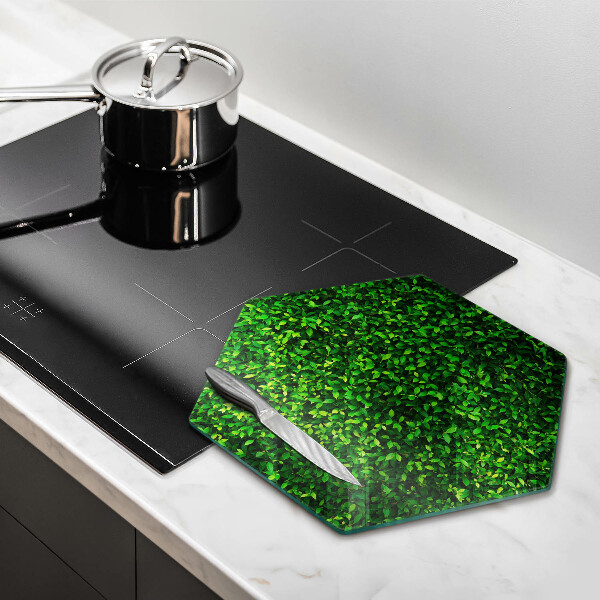 Chopping board glass Plant small leaves