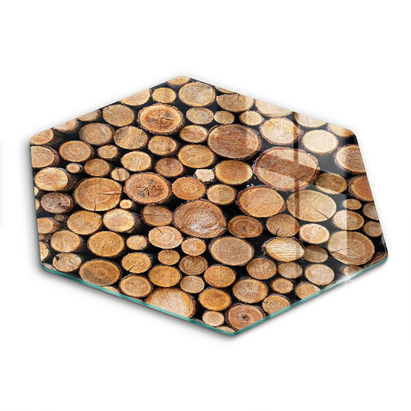Chopping board glass Tree trunks
