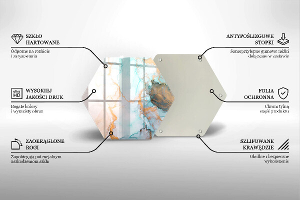 Chopping board glass Marble abstraction