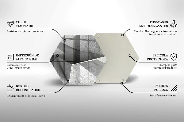 Chopping board glass Concrete abstraction