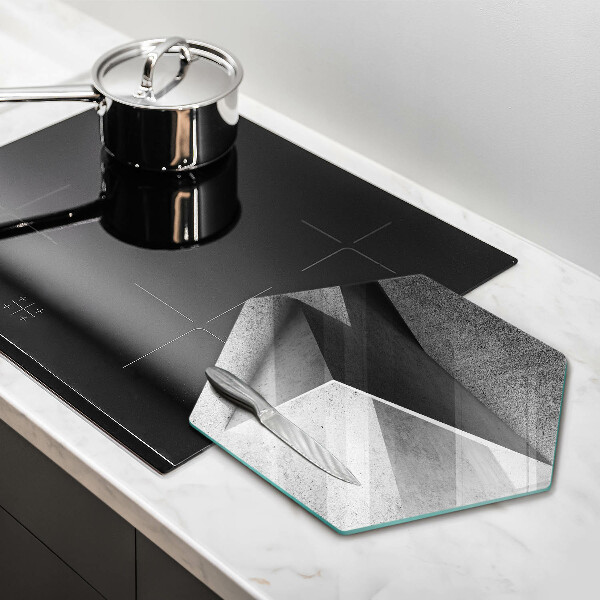 Chopping board glass Concrete abstraction