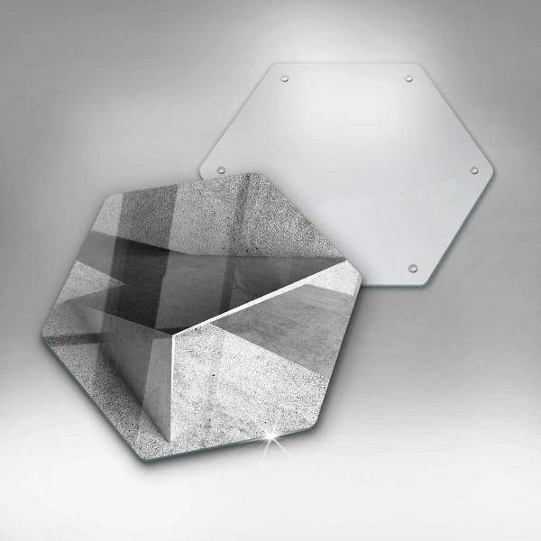 Chopping board glass Concrete abstraction