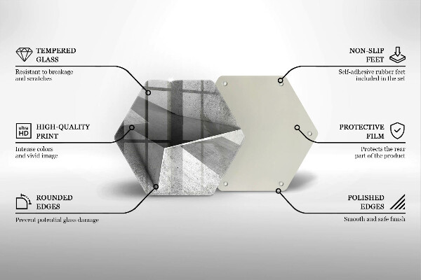Chopping board glass Concrete abstraction