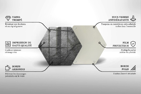 Chopping board glass Stone texture