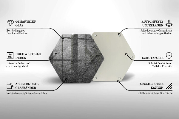 Chopping board glass Stone texture