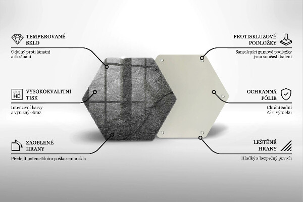 Chopping board glass Stone texture