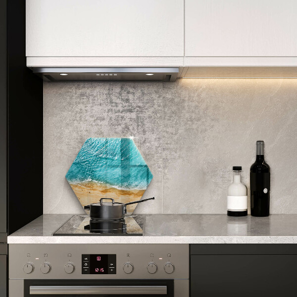 Chopping board glass Bank of the beach and the sea