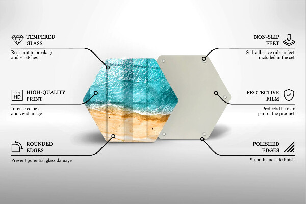 Chopping board glass Bank of the beach and the sea