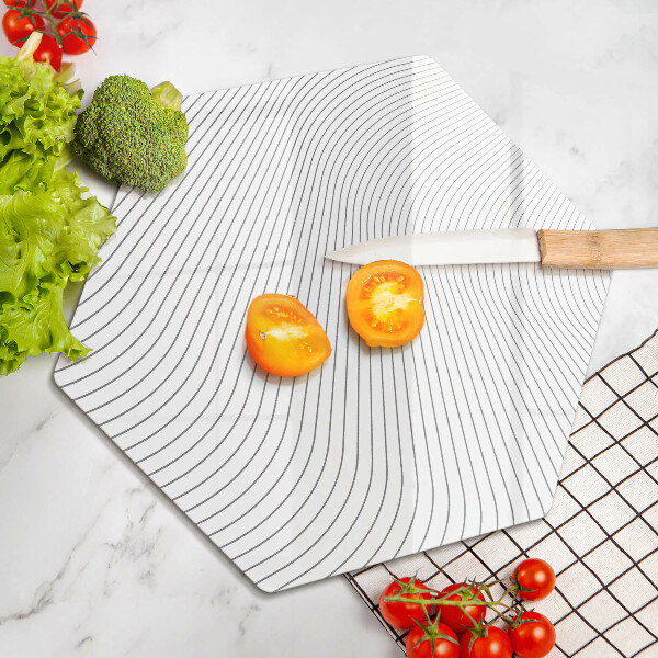 Chopping board glass Modern Line pattern